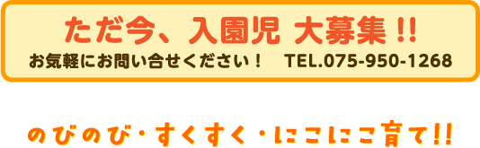 産休明けから２歳児までを対象とした小規模保育室です。「のびのび・すくすく・にこにこ育て」を保育理念に、笑顔あふれる環境の中で、色々な経験や人とのふれあいを通して生きていく力を育てることを目指しています。異年齢保育でお家にいるようにゆったりのんびり、兄弟姉妹のように楽しく過ごせる家庭的な保育を実施しています<!--comment text here-->